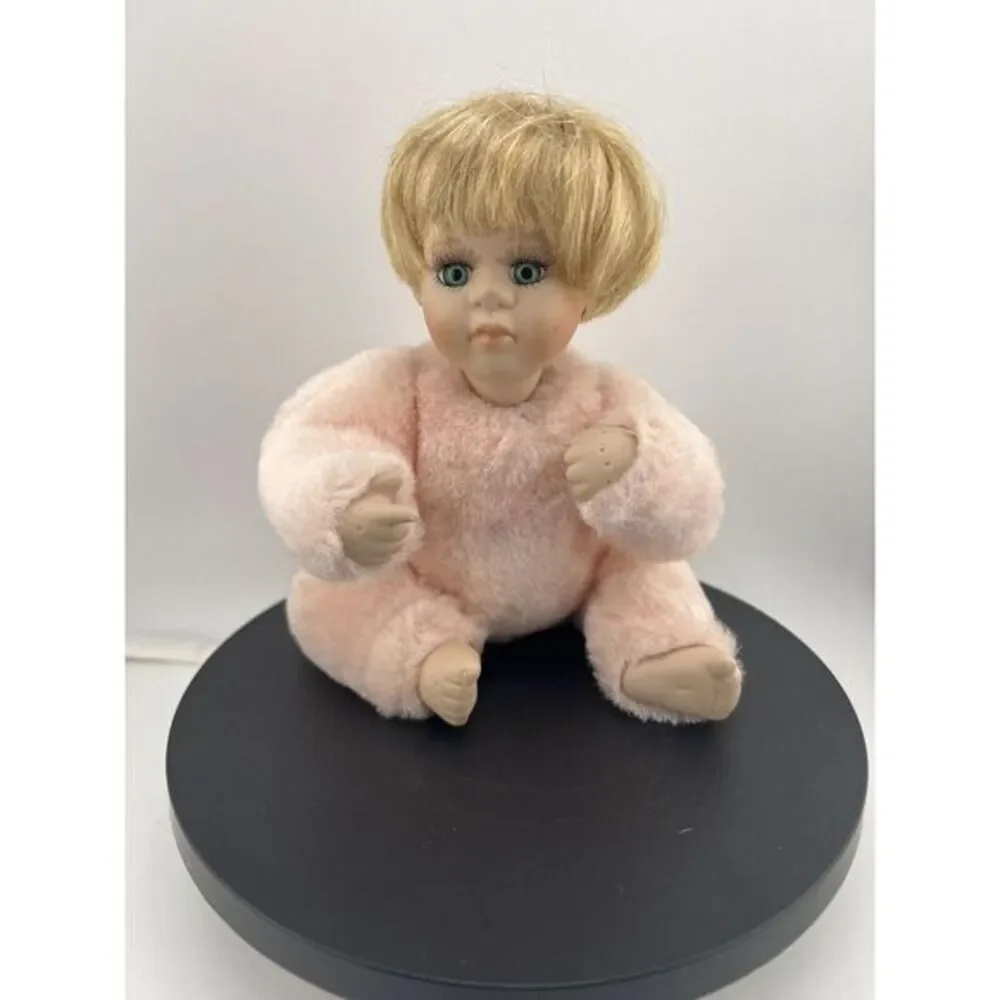 McField‎ Int. Co. Porcelain Doll Joined Body Furry Bunny Suit No Hat Vintage